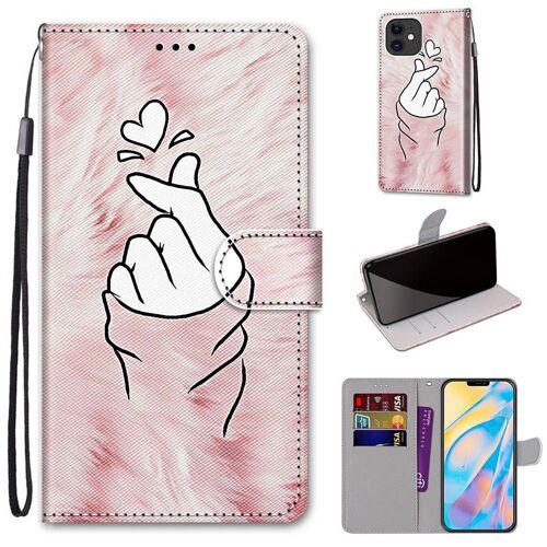 Apple Iphone 12 Mini Coque, Saturcase Beau Pu Cuir Magnétique Flip Portefeuille Support Porte-Carte Dragonne Protecteur Coque Housse Étui Pour Apple Iphone 12 Mini (Dh-12)