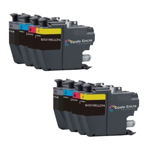 Pack de 8 cartouches d'encre compatible Brother LC3219
