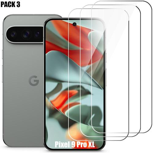 Verre Trempé Pour Google Pixel 9 Pro Xl - 3 Pièces - Vitre De Protection 9h Transparent - E.F.Connection