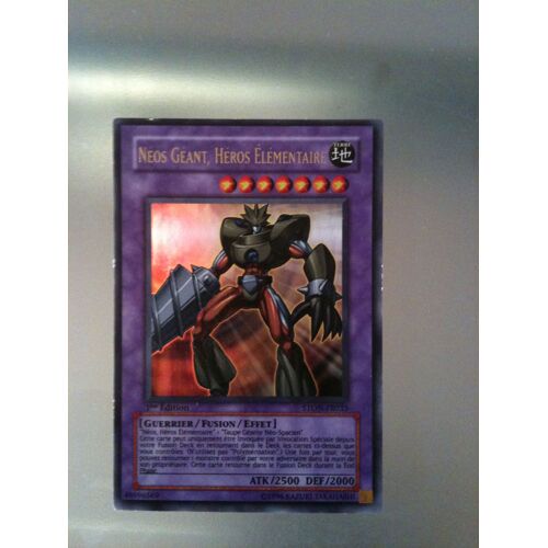 Carte Yu-Gi-Oh! Néos Géant, Héros Élémentaire Ston-Fr035
