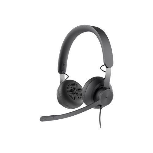 Logitech Zone 750 - Micro-casque - sur-oreille - filaire - Suppresseur de bruit actif - USB-C