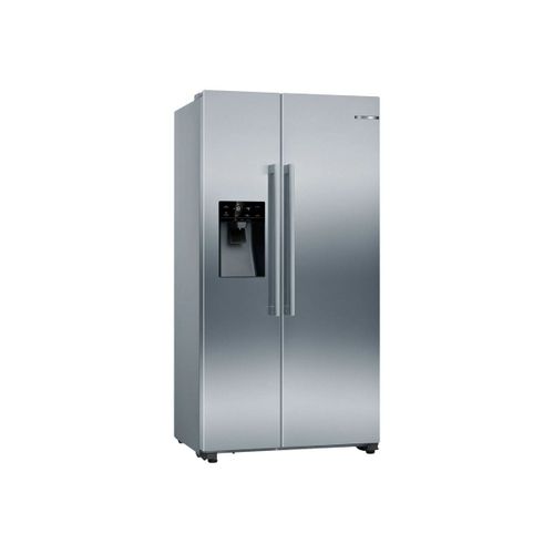 Réfrigérateur-congélateur Bosch Serie | 6 KAD93AIDP - side-by-side avec distributeur d'eau, distributeur de glaçons - 90.8x70.7x178.7 cm (lxpxh) - 562 litres - Classe D - acier brossé