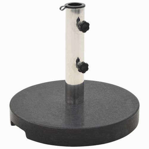Vidaxl Socle De Parasol Granite 20 Kg Rond Noir