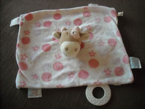 Doudou Plat Vache Rose Noukies