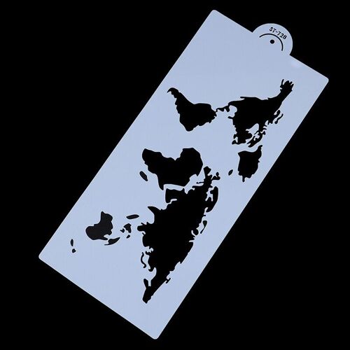 Pochoir À Bordure De Gâteau En Plastique, Design De La Carte Du Monde, Bricolage, Modèle De Dentelle, Moule À Gâteau, Outil De Décoration, Ustensiles De Cuisson