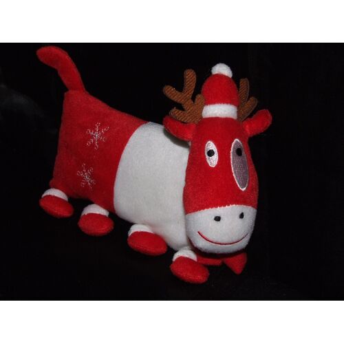 Elan Renne Caribou Doudou Lbvyr Laser Rouge Blanc Peluche De 22 Cm