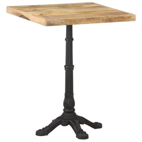 Vidaxl Table De Bistro 60x60x77 Cm Bois De Manguier Brut