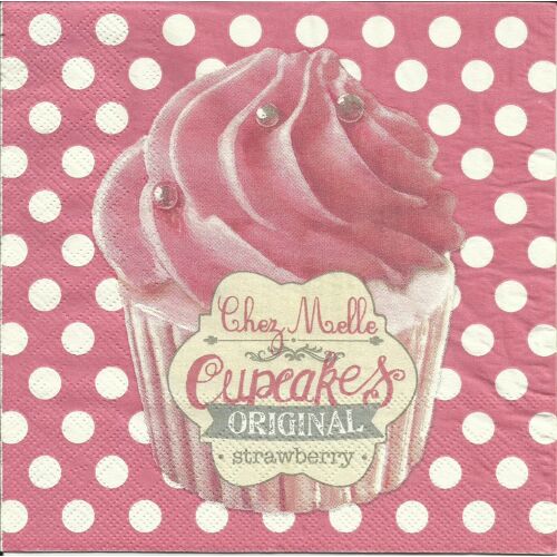 Lot De 2 Serviettes Déco Papier: Les Gourmandises Chez Melle Cupcakes