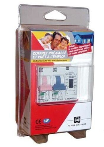 Coffret chauffe eau 2Disj monté cablé