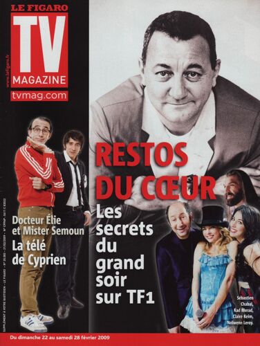 Le Figaro Tv Magazine / 21-02-2009 N°20082 Les Enfoirés / Alizée / Claire Keim / Bruel / Jenifer (5p