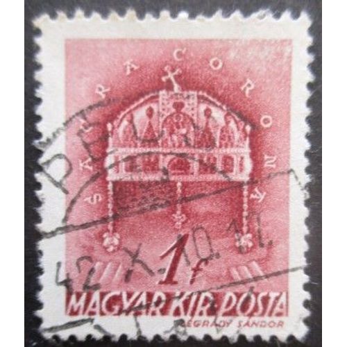 Hongrie N°578 Filigrane G Oblitéré