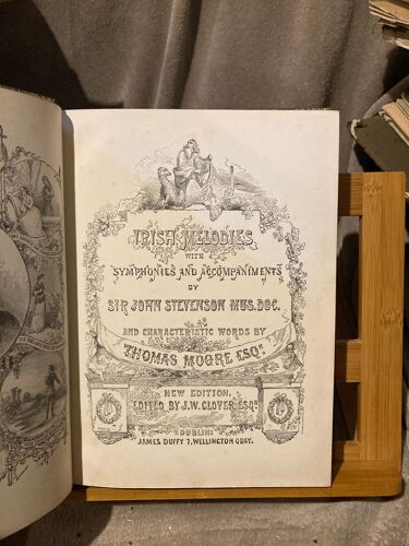 John Stevenson Irish Melodies Partition Chant Piano Thomas Moore Glover Duffy