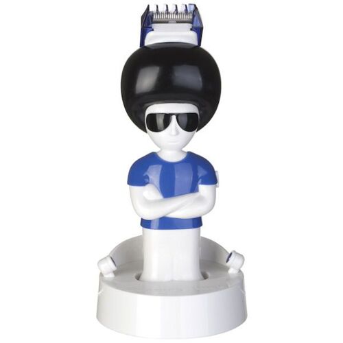 Tondeuse À Cheveux Mister Hair 2 Sabots Interchangeables Blanc Noir Et Bleu Abs Et Acier Inoxydable La Chaise Longue