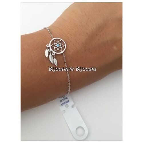 Bracelet - BIJOUXIA - Attrape Rêve - Argent Massif 925/1000 - Pierre Turquoise - Femme