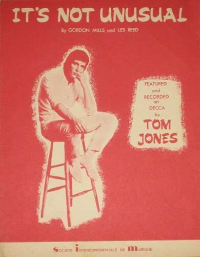 Tom Jones It's Not Unusual By Gordon Mills And Les Reed 1965 Partition Music Sheet