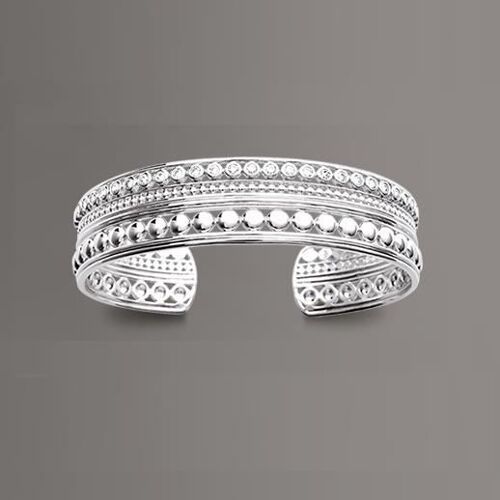 Bracelet Jonc Rigide Ouvert Argent Massif 925/1000 Poinçon