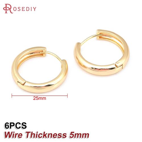 Boucles D'oreilles En Laiton, Couleur Or 24k, Cercle Rond Ovale, Carré, Hexagone, Cerceaux, Fournitures De Fabrication De Bijoux, Accessoires De Bricolage