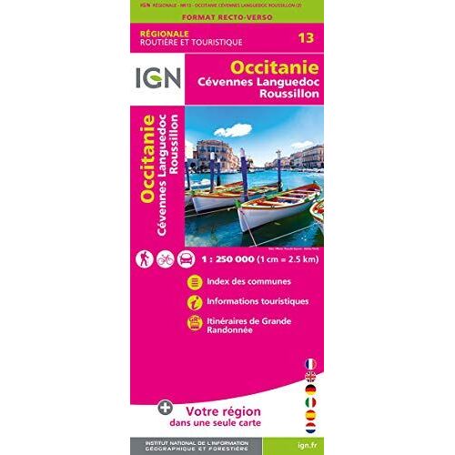 Occitanie (Cévennes-Languedoc-Roussillon) Recto/Verso 1:250 000