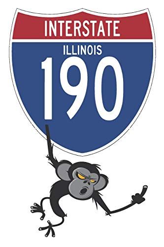 Interstate Illinois 190: 6x9 College Ruled Line Paper 150 Pages