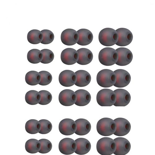 Coussinets d'oreille en silicone pour écouteurs intra-auriculaires 18 paires Gris