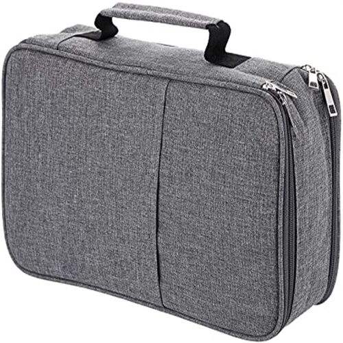 Organisateur De Fournitures D'art - Trousse À Crayons En Tissu Oxford Avec Poignée Gris
