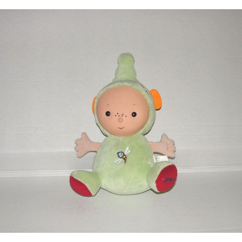 Lutin Ou Petit Garçon Brodés Abeille Et Libellule Oreille Anneau De Dentition Doudou Tous Doux Peluche Berchet 26cm