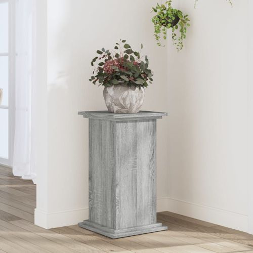 Vidaxl Support Pour Plantes Sonoma Gris 33x33x60 Cm Bois D'ingénierie