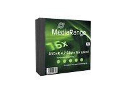 MediaRange - 5 x DVD+R - 4.7 Go (120 minutes) 16x - boîtier CD étroit