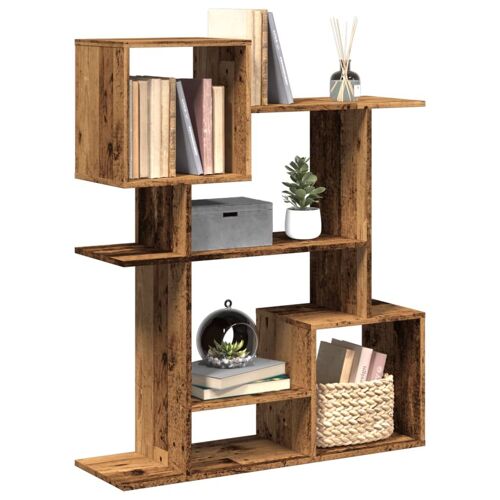 Vidaxl Étagère Séparatrice De Pièce Vieux Bois 92x29x112 Cm