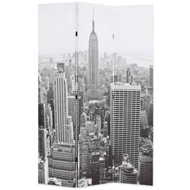 vidaXL Cloison de séparation pliable 120x170 cm New York Noir et blanc