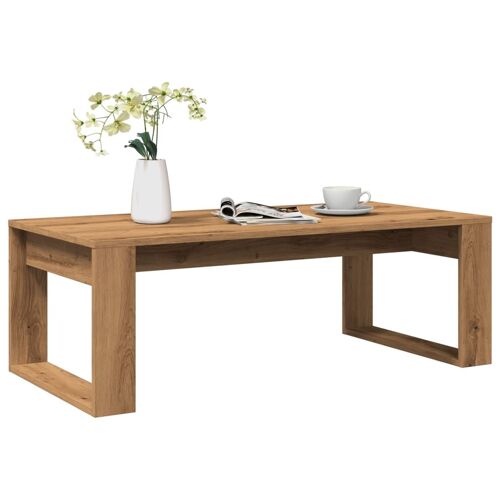vidaXL Table basse chêne artisanal 102x50x35 cm bois d'ingénierie