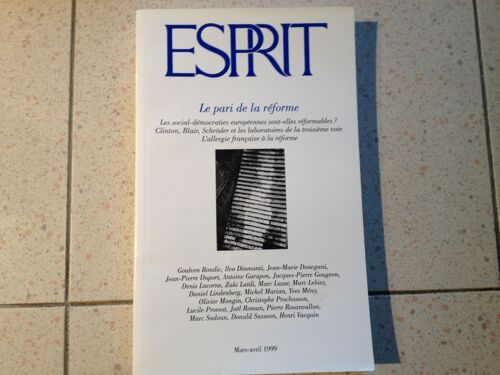 Esprit. N°251/3-4 De Mars-Avril 1999. Le Pari De La Réforme