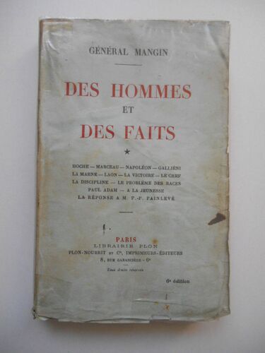 Des Hommes Et Des Faits T1 (Voir Descriptif) / Général Mangin / Réf62199