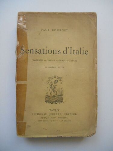 Sensations D'italie Toscane Ombrie Grande-Grèce / Paul Bourget / Réf62246