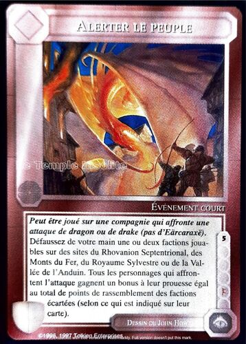 Carte Le Seigneur Des Anneaux : Les Dragons - Alerter Le Peuple 1997