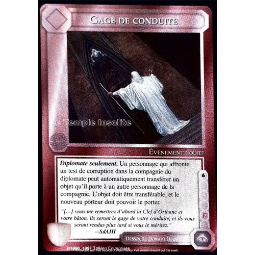 Carte Le Seigneur Des Anneaux : Les Dragons - Gage De Conduite 1997
