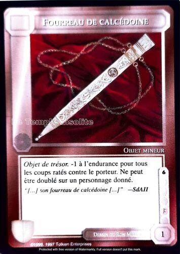 Carte Le Seigneur Des Anneaux : Les Dragons - Fourreau De Calcédoine 1997