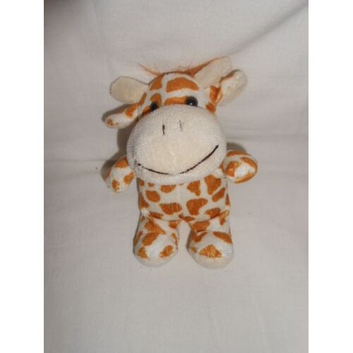 Doudou Peluche Girafe Vache Beige Ecru Creme Marron Caramel Promo Toys Alba Srl 18cm