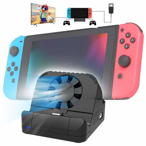 Support De Charge Adaptateur Compatible Hdmi, Station D'accueil Portable Avec Ventilateur De Refroidissement Pour Nintendo Switch, Port Usb 3.0
