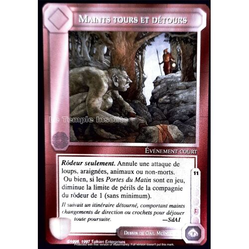 Carte Le Seigneur Des Anneaux : Les Dragons - Maints Tours Et Détours 1997