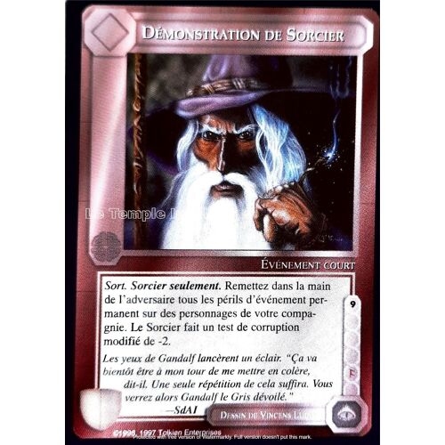 Carte Le Seigneur Des Anneaux : Les Dragons - Démonstration De Sorcier 1997