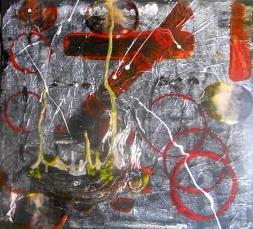Peinture Sur Bois - Acrylique 36*33 Cm