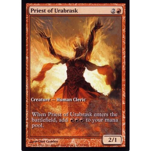 Carte Magic The Gathering  Priest Of Urabrask  Promo 2011 Vo
