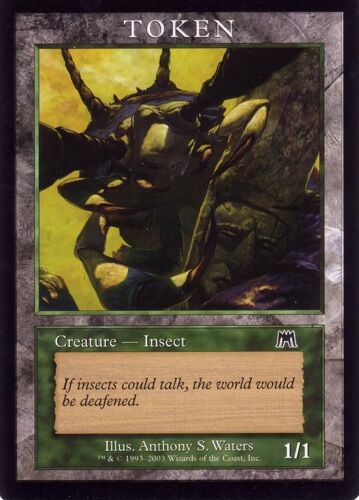 Carte Magic The Gathering  Insect Token  Promo Carnage 2003 Vo
