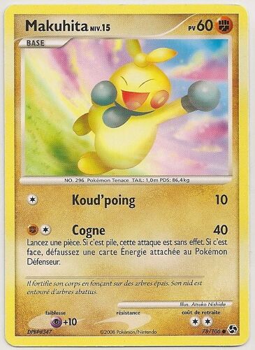 Makuhita - #296 - 60 Pv - Diamant Et Perle - Duels Au Sommet  - 078/106 - Commune