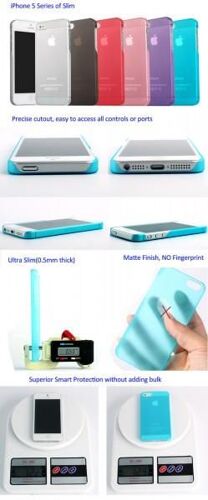 Coque pour iPhone 5/5S/5SE 0.5mm Ultra Fine, Couleur: Bleu