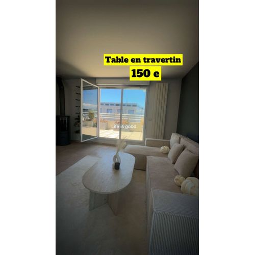 Table En Travertin 