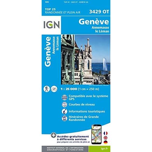 Genève.Annemasse.Le Léman 1:25 000