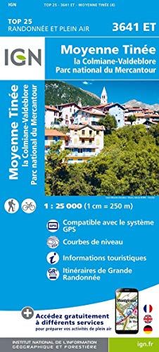 Moyenne Tinée La Colmiane-Valdeblore Parc National Du Mercantour 1:25 000