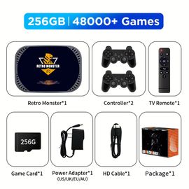 Rm-256 Go-706w-2 - Consoles De Jeux Vidéo Rétro Amlogic S905tage, Sega Saturn, Ps1, Psp, N64, Dc, Macloser, Plus De 48000 Jeux, Boîte De Jeux Vidéo Avec Plus De 70 Émulateurs